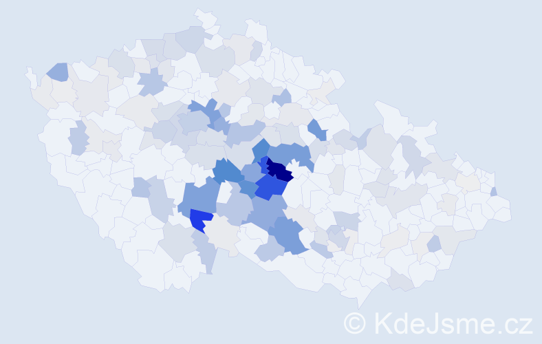 Příjmení: 'Semrád', počet výskytů 526 v celé ČR