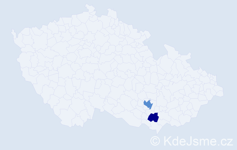 Příjmení: 'Čanderle', počet výskytů 4 v celé ČR
