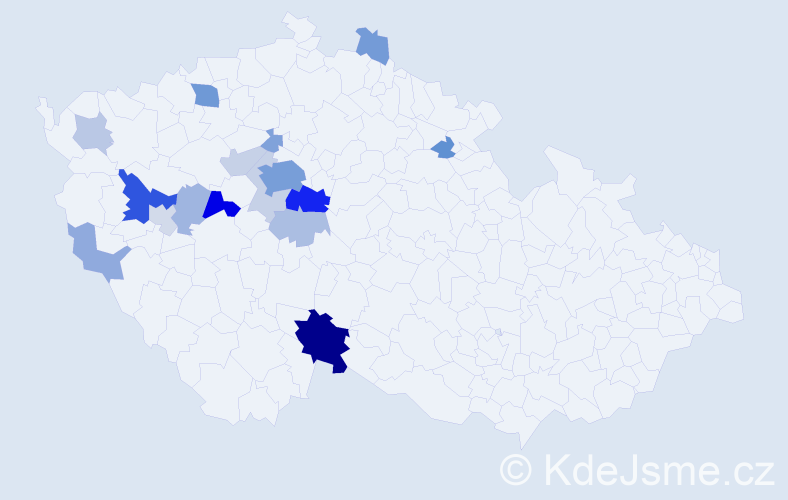 Příjmení: 'Puchmertl', počet výskytů 56 v celé ČR