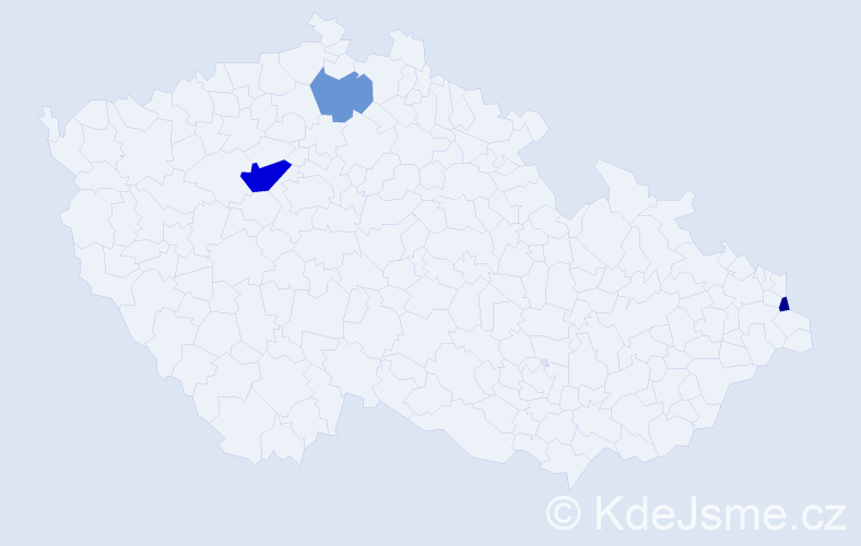 Příjmení: 'Wyderka', počet výskytů 5 v celé ČR