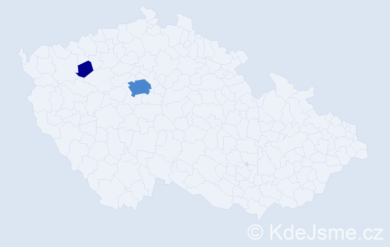 Příjmení: 'Paradičová', počet výskytů 4 v celé ČR