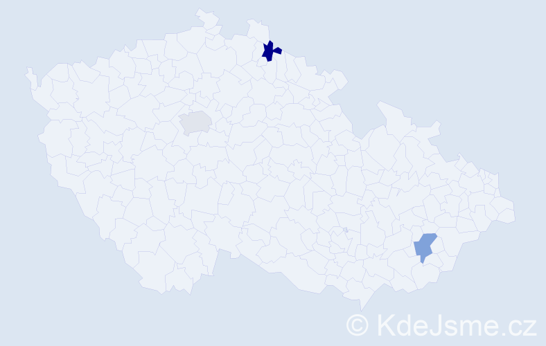 Příjmení: 'Gotwaldová', počet výskytů 3 v celé ČR