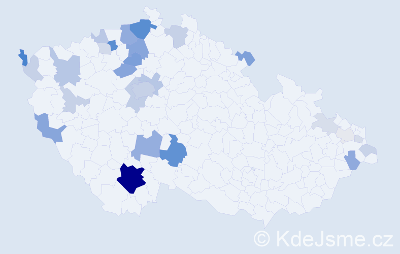 Příjmení: 'Primusová', počet výskytů 86 v celé ČR