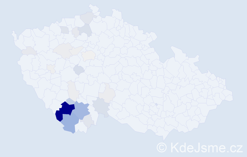 Příjmení: 'Ludačka', počet výskytů 141 v celé ČR