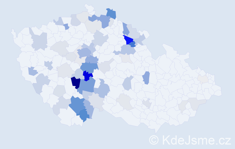 Příjmení: 'Čeňková', počet výskytů 219 v celé ČR