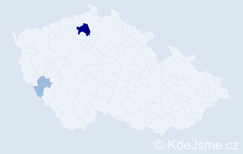 Příjmení: 'Kušpálová', počet výskytů 5 v celé ČR