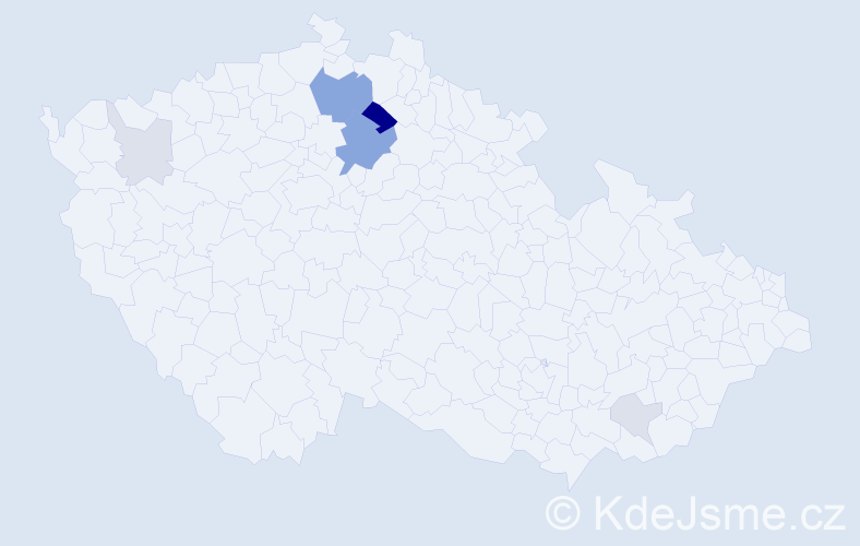 Příjmení: 'Čurej', počet výskytů 18 v celé ČR