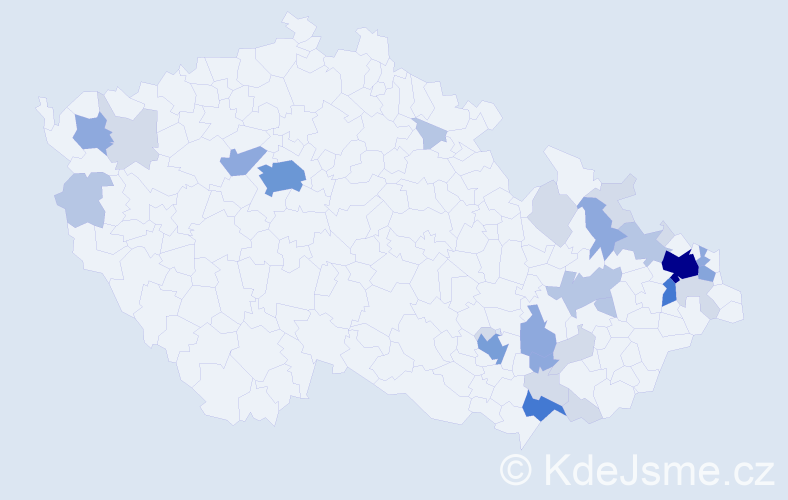 Příjmení: 'Krakovský', počet výskytů 87 v celé ČR