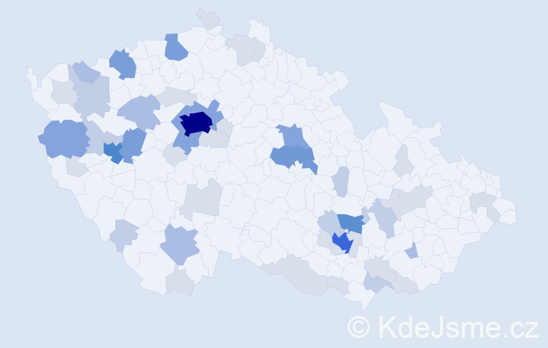 Příjmení: 'Brichta', počet výskytů 151 v celé ČR