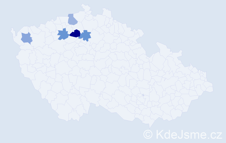 Příjmení: 'Prill', počet výskytů 6 v celé ČR