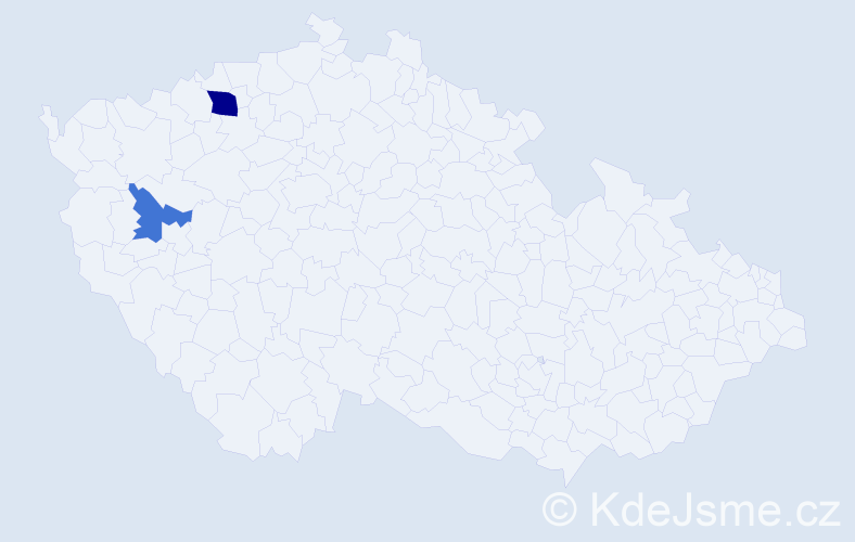 Příjmení: 'Felejová', počet výskytů 7 v celé ČR