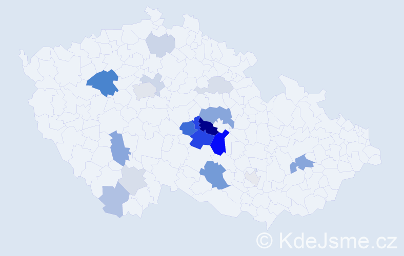 Příjmení: 'Remar', počet výskytů 45 v celé ČR