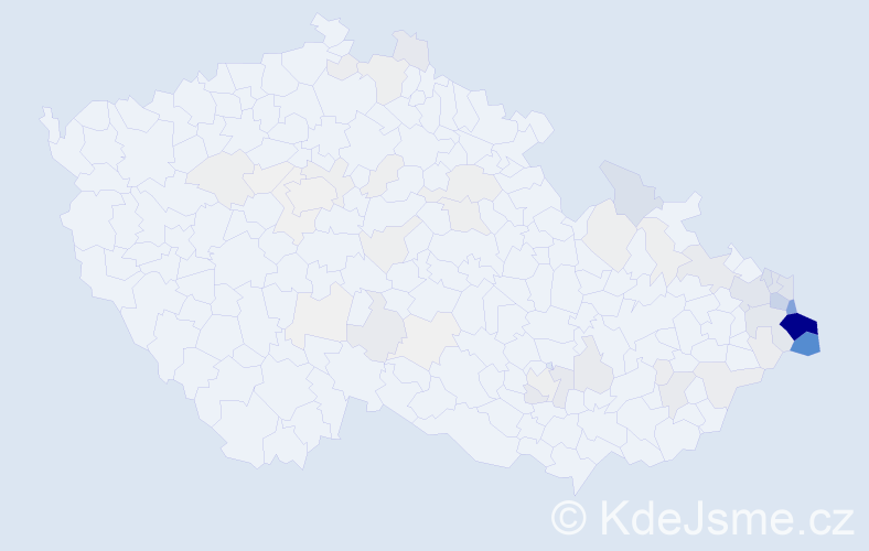 Příjmení: 'Raszková', počet výskytů 395 v celé ČR