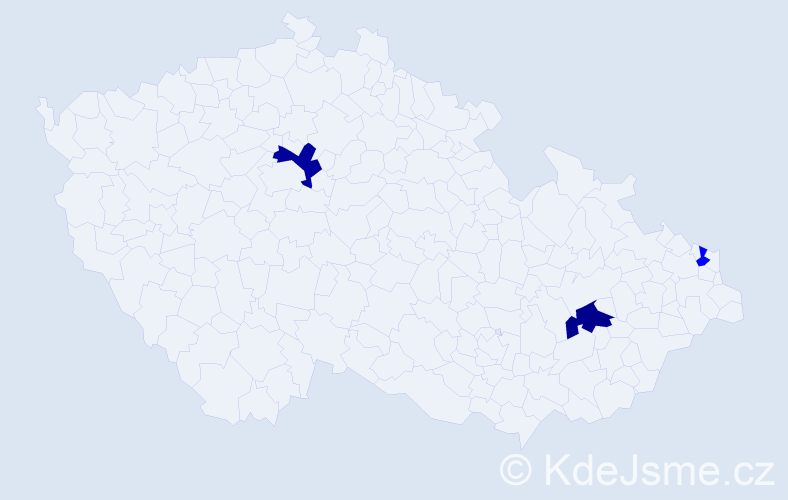 Příjmení: 'Litová', počet výskytů 5 v celé ČR