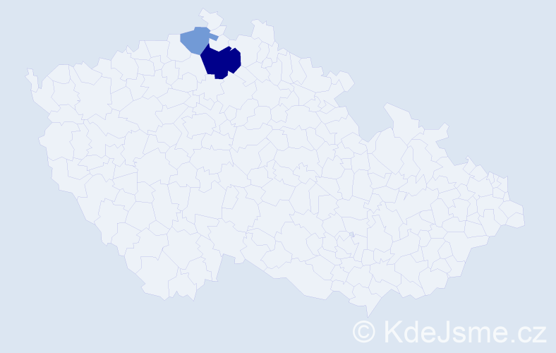 Příjmení: 'Kolesníková', počet výskytů 4 v celé ČR
