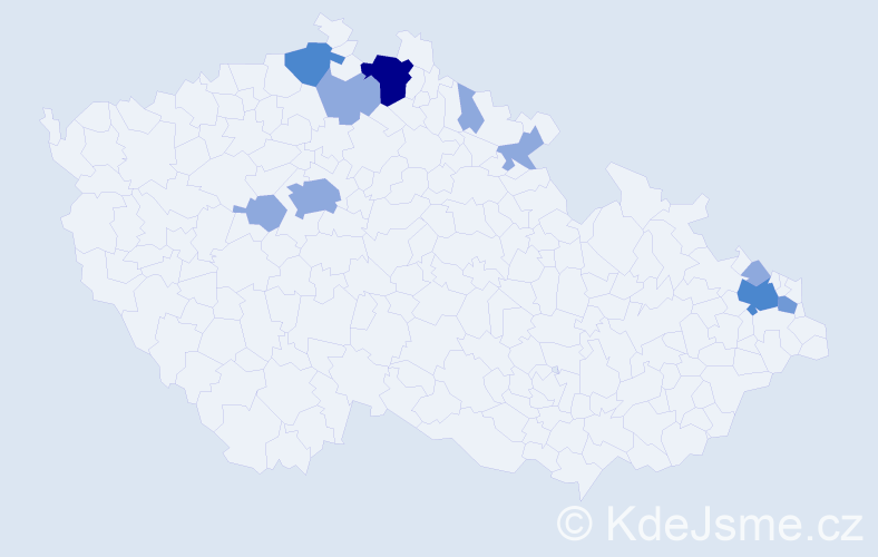Příjmení: 'Dorníková', počet výskytů 20 v celé ČR