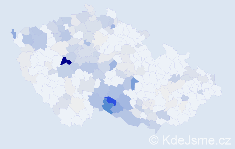 Příjmení: 'Štěpnička', počet výskytů 524 v celé ČR