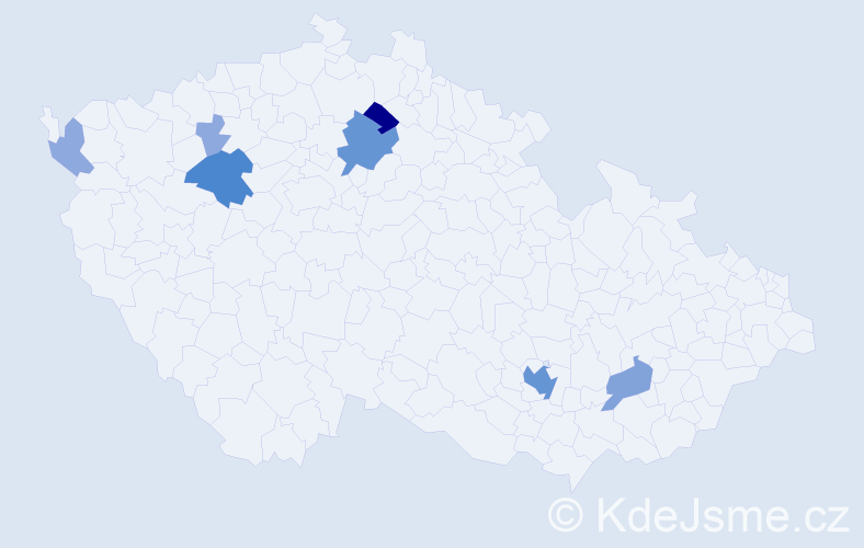 Příjmení: 'Čečelská', počet výskytů 22 v celé ČR