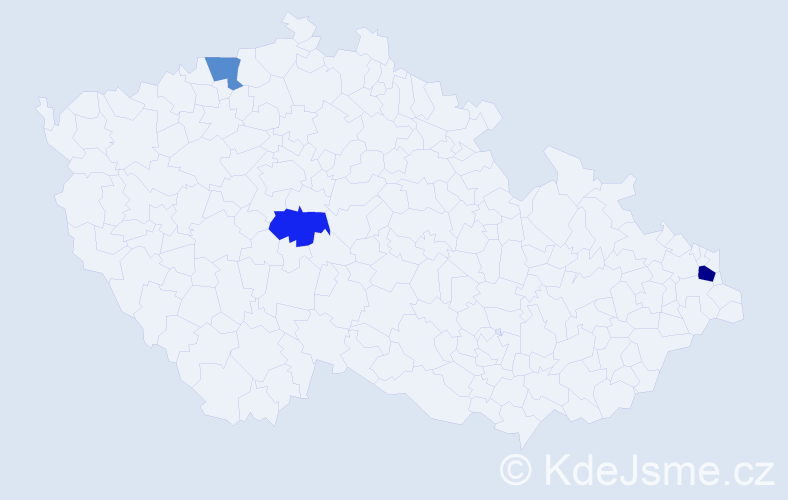 Příjmení: 'Vyčichla', počet výskytů 4 v celé ČR