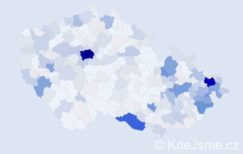 Příjmení: 'Drozdová', počet výskytů 1220 v celé ČR