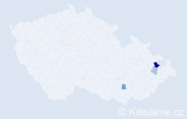 Příjmení: 'Tarčová', počet výskytů 8 v celé ČR