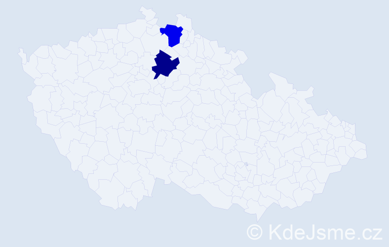 Příjmení: 'Bureti', počet výskytů 2 v celé ČR