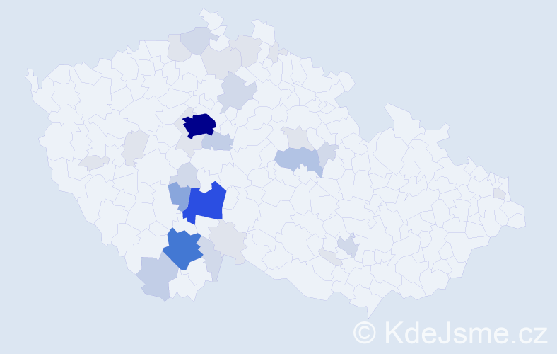 Příjmení: 'Kotašková', počet výskytů 109 v celé ČR