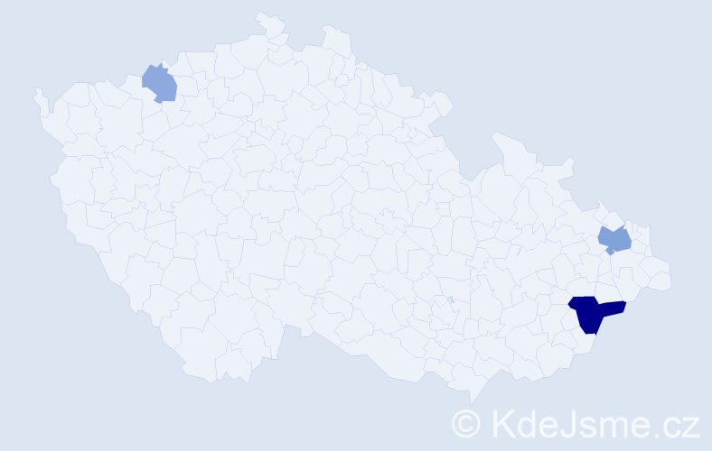 Příjmení: 'Palubják', počet výskytů 11 v celé ČR