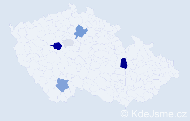 Příjmení: 'Saraj', počet výskytů 6 v celé ČR