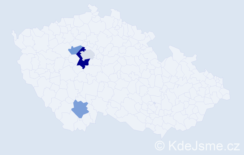 Příjmení: 'Bíňovcová', počet výskytů 6 v celé ČR