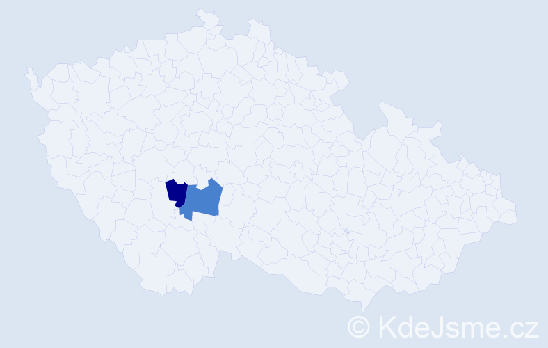 Příjmení: 'Hulvátová', počet výskytů 3 v celé ČR