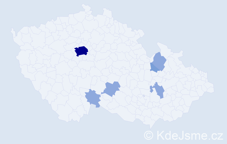 Příjmení: 'Breilová', počet výskytů 13 v celé ČR
