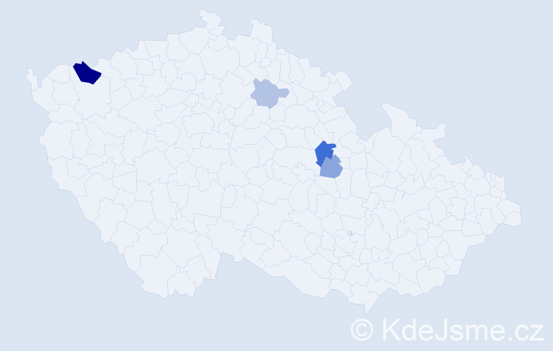 Příjmení: 'Potancová', počet výskytů 10 v celé ČR