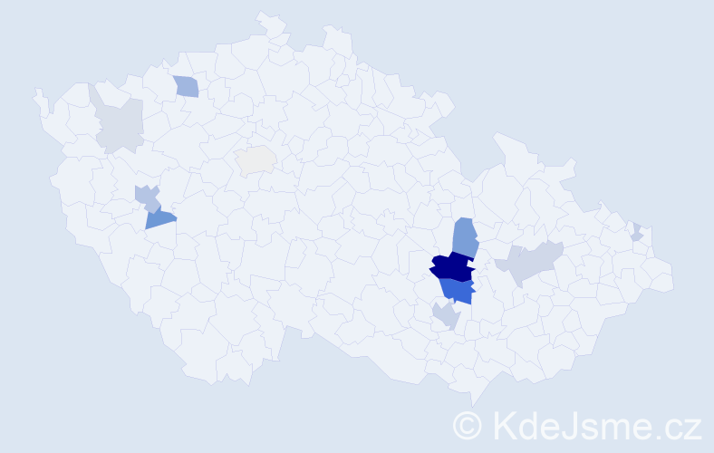 Příjmení: 'Lebiš', počet výskytů 41 v celé ČR