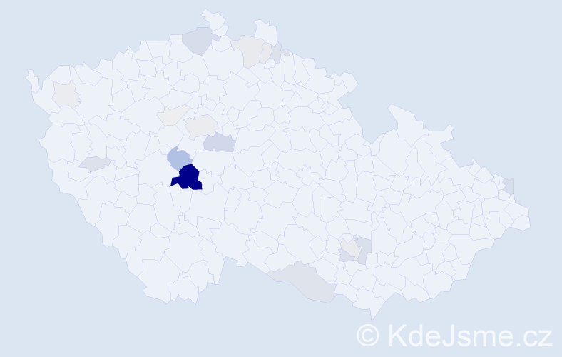 Příjmení: 'Čejda', počet výskytů 66 v celé ČR