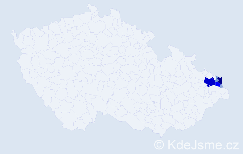 Příjmení: 'Kawková', počet výskytů 28 v celé ČR