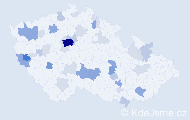 Příjmení: 'Antonyová', počet výskytů 102 v celé ČR