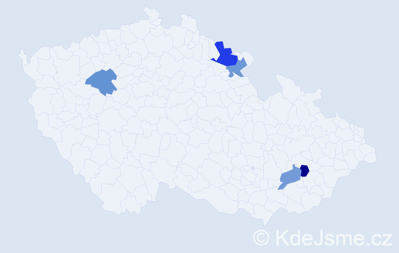 Příjmení: 'Belliová', počet výskytů 6 v celé ČR