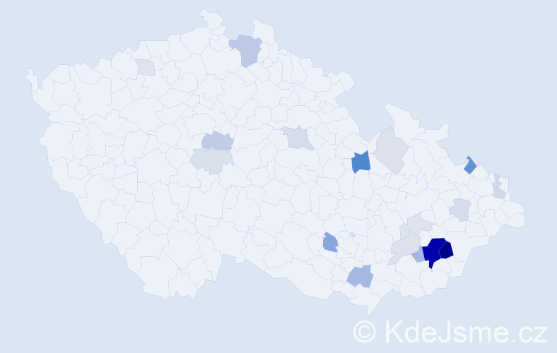 Příjmení: 'Bobalová', počet výskytů 64 v celé ČR