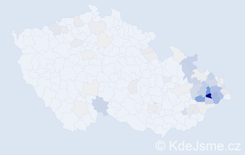 Příjmení: 'Zátopková', počet výskytů 353 v celé ČR