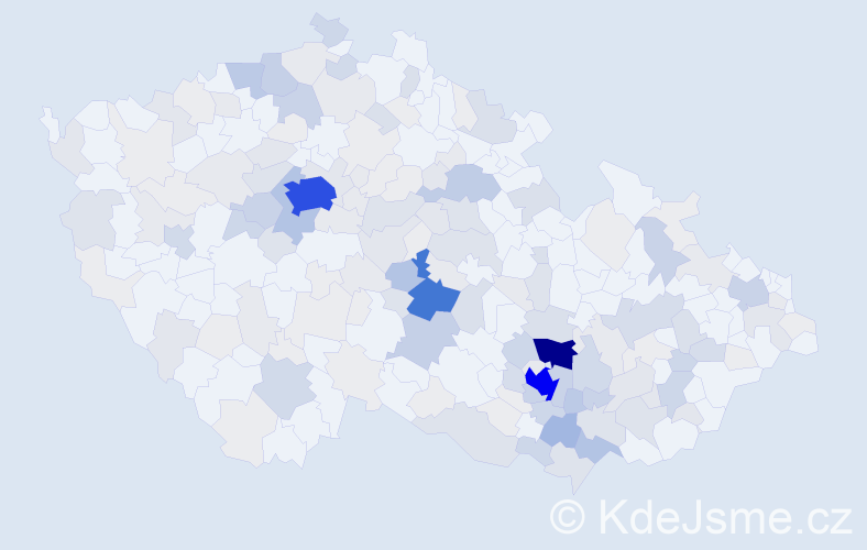 Příjmení: 'Kocman', počet výskytů 794 v celé ČR