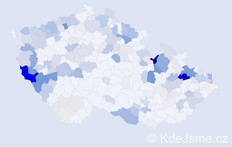Příjmení: 'Haas', počet výskytů 583 v celé ČR