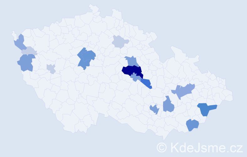 Příjmení: 'Kunhart', počet výskytů 56 v celé ČR