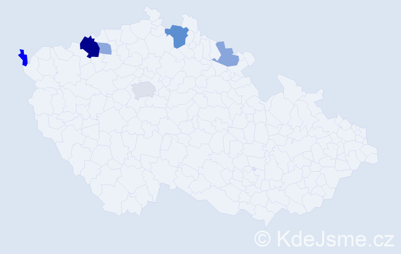 Příjmení: 'Prokopčáková', počet výskytů 13 v celé ČR