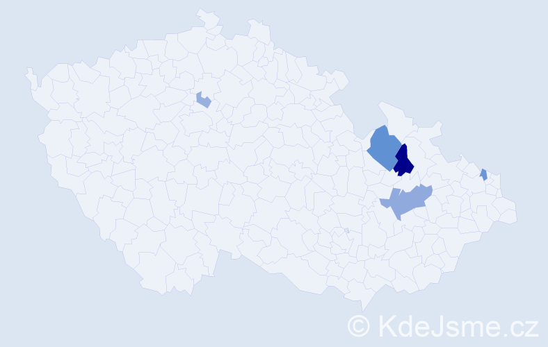 Příjmení: 'Baslar', počet výskytů 15 v celé ČR
