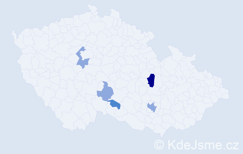 Příjmení: 'Sadlon', počet výskytů 10 v celé ČR