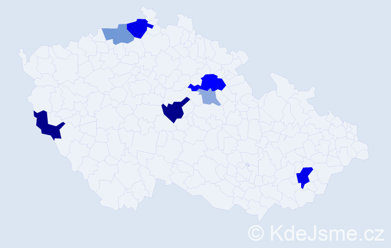 Příjmení: 'Konrády', počet výskytů 31 v celé ČR