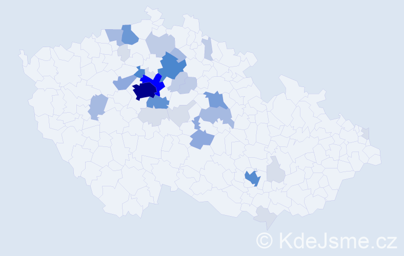 Příjmení: 'Machota', počet výskytů 121 v celé ČR