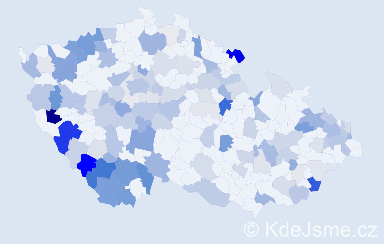 Příjmení: 'Kollerová', počet výskytů 379 v celé ČR