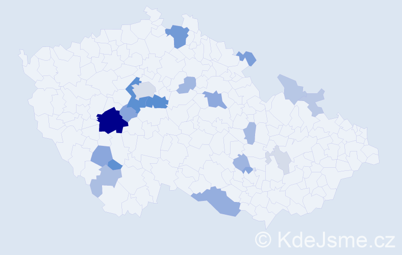 Příjmení: 'Řehka', počet výskytů 61 v celé ČR